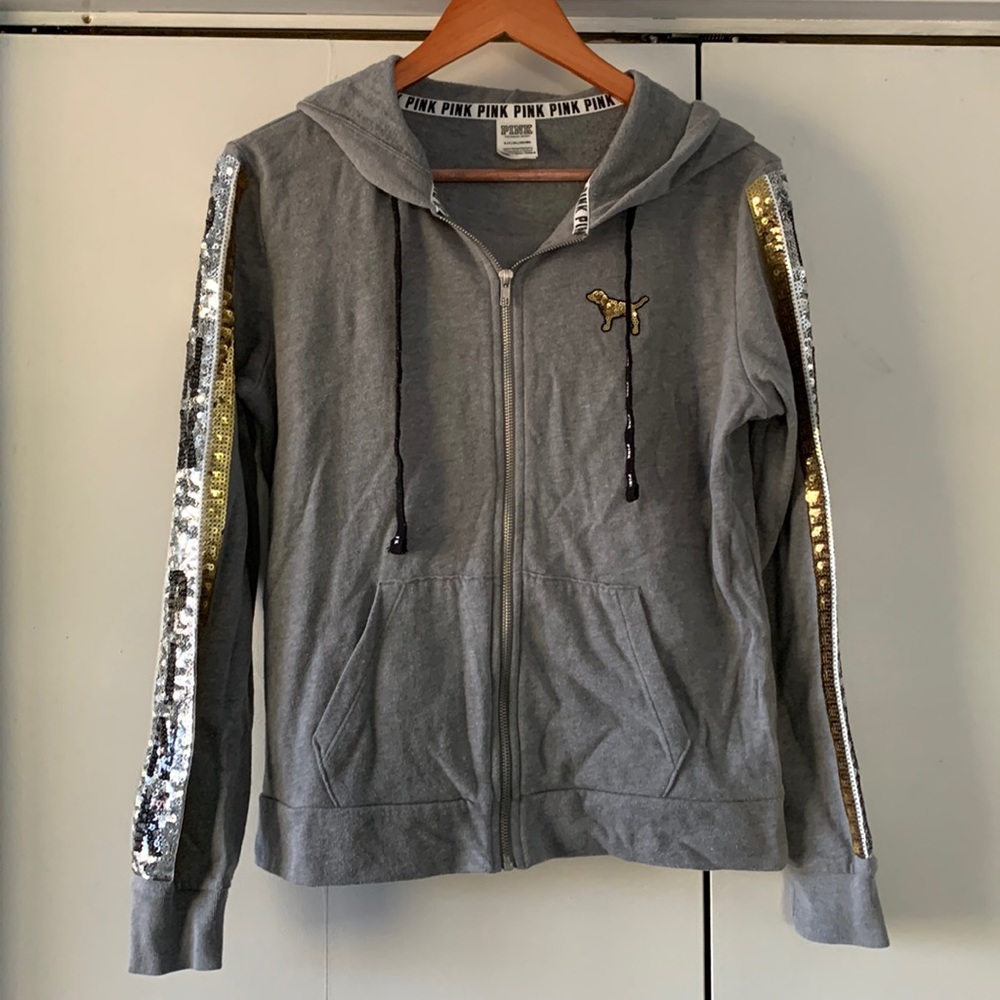 Victoria’s Secret PINK Sequin Bling Hoodie S